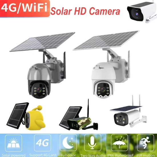 Cámara IP solar CCTV 4G de seguridad con energía solar 1080P con tarjeta SIM